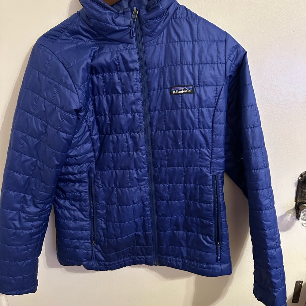 Patagonia Blue Quilted Puffer Jacket